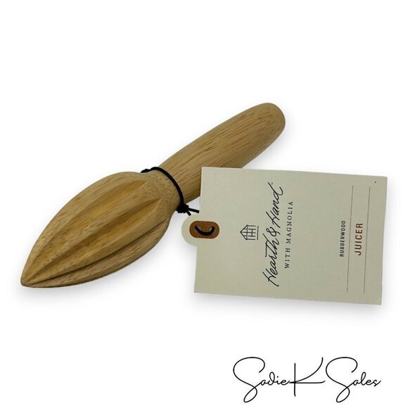 Hearth & Hand Magnolia Wooden Citrus‎ Reamer Natural - Picture 4 of 5